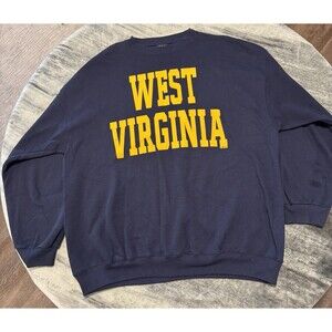 Vintage West Virginia WVU Mountaineers Sweatshirt TSI Made In USA 90s 2XL XXL